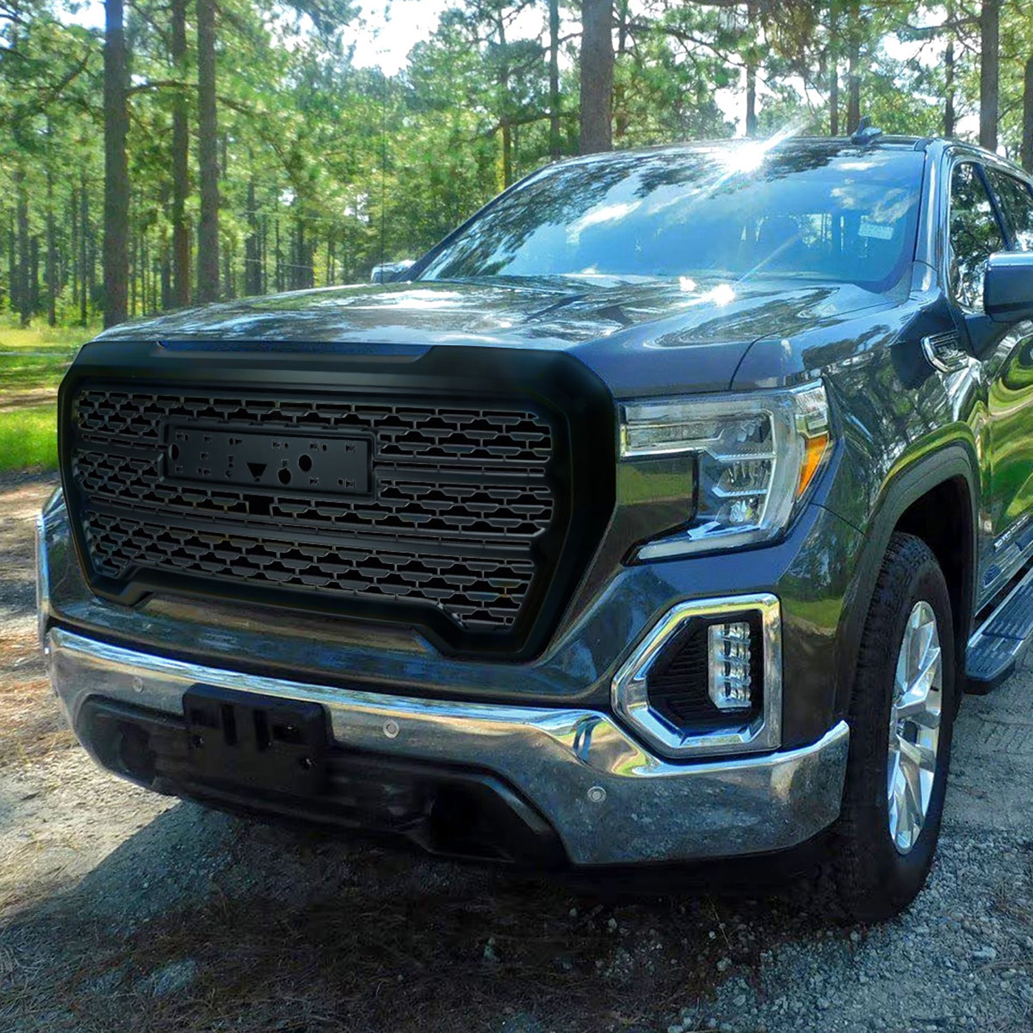 2019-2020 GMC Sierra 1500 Matte Black ABS Denali Style Mesh Grille