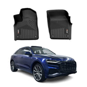 2018-2025 Audi Q7 Q8 SQ7 SQ8 Premium Floor Mats Liners First Row Front Black