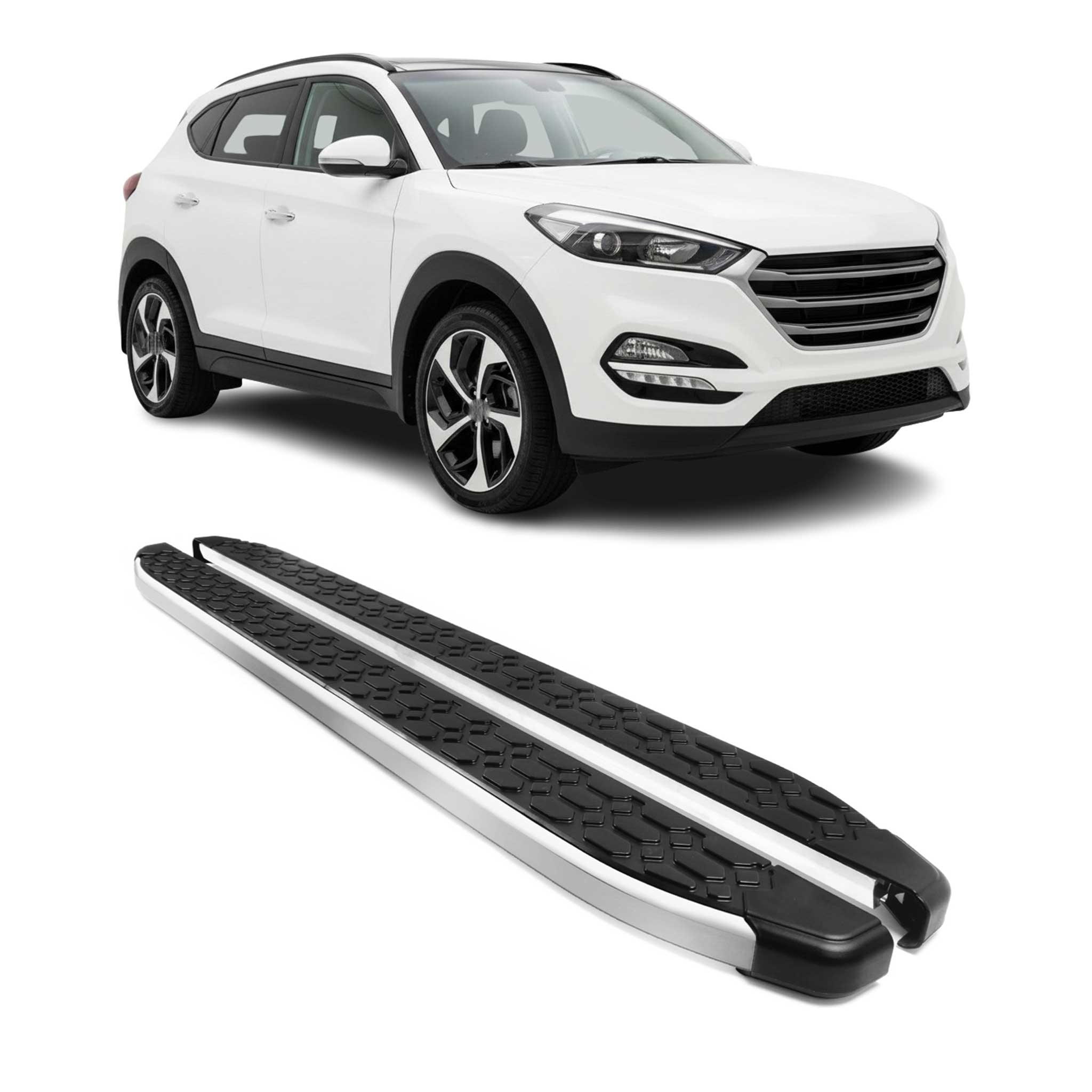 2015-2020 Hyundai Tucson Nerf Bar Side Step Running Boards Alu 2x