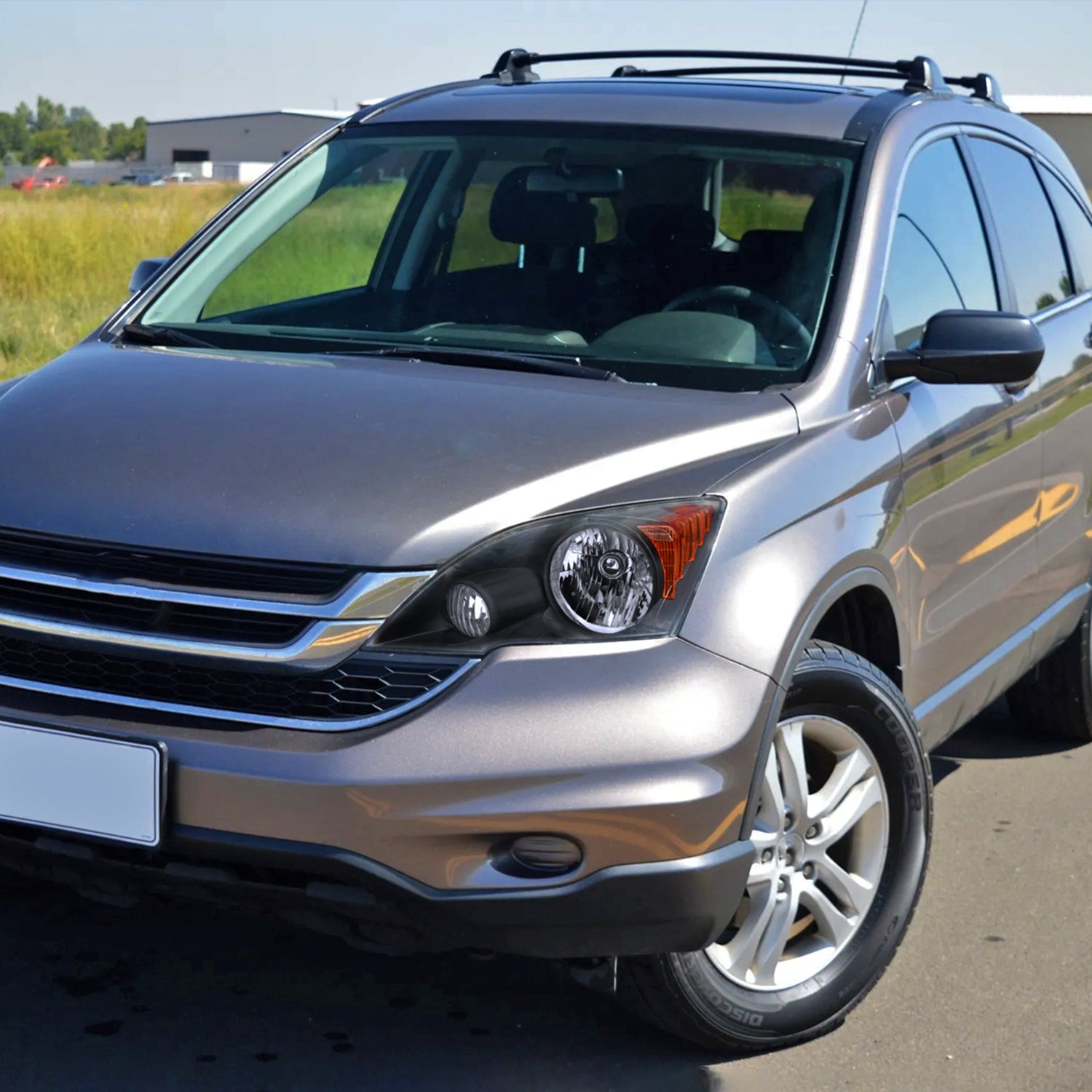 2007-2011 Honda CR-V Factory Style Headlights Matte Black Housing/Clear Lens