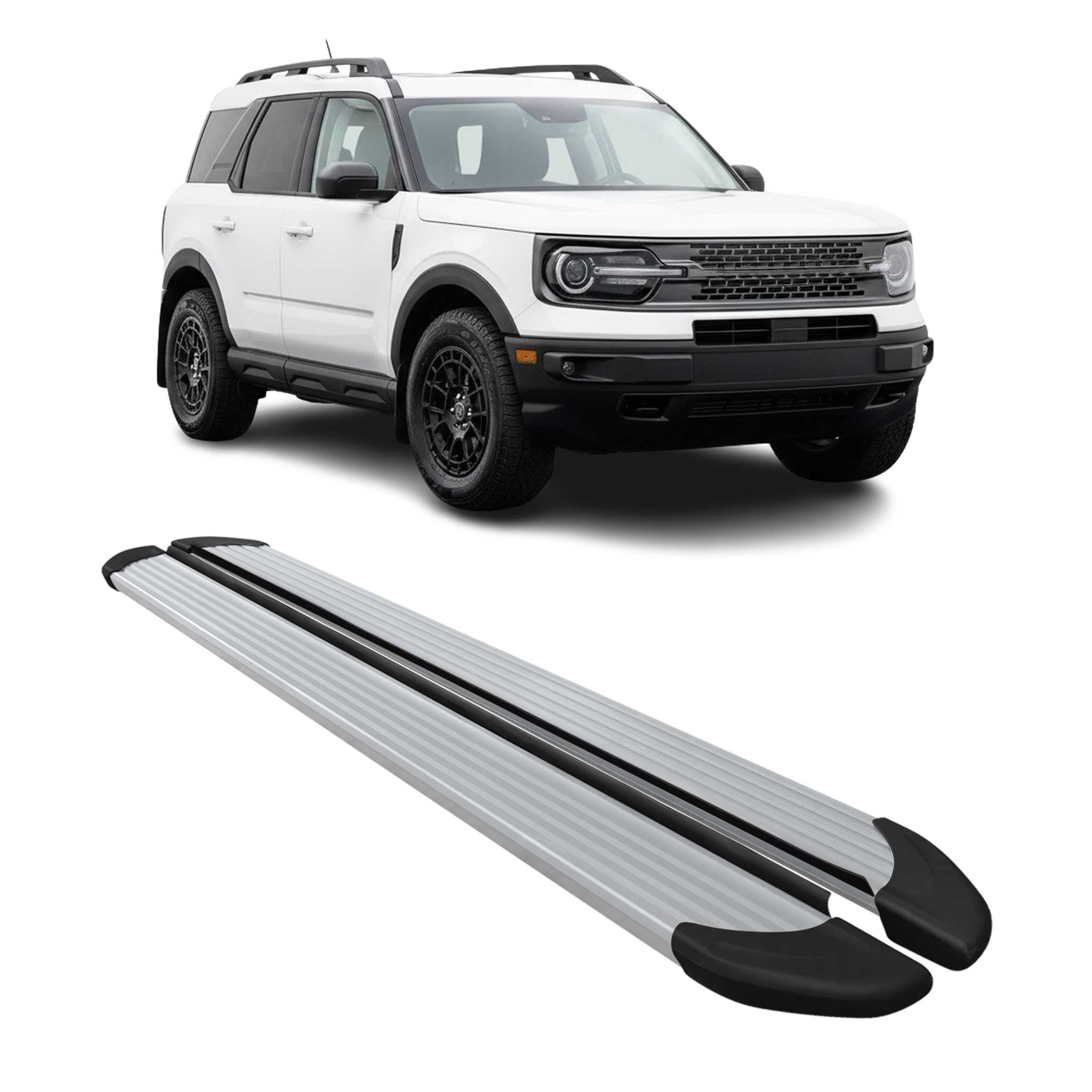 2021-2024 Ford Bronco Sport Nerf Bar Side Step Running Boards Alu 2x
