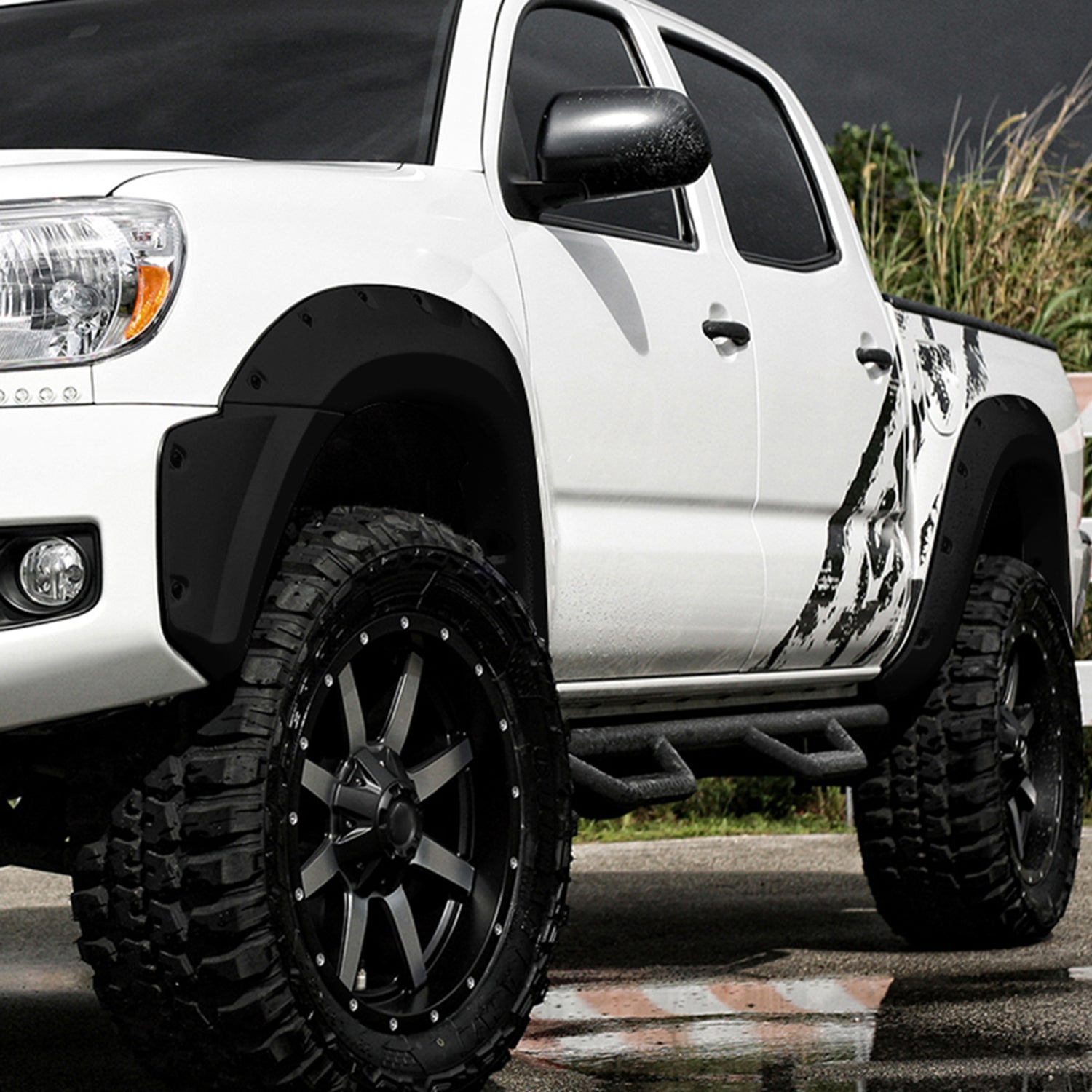 2012-2015 Toyota Tacoma Fleetside 6" Long Bed Rivet Style Fender Flares