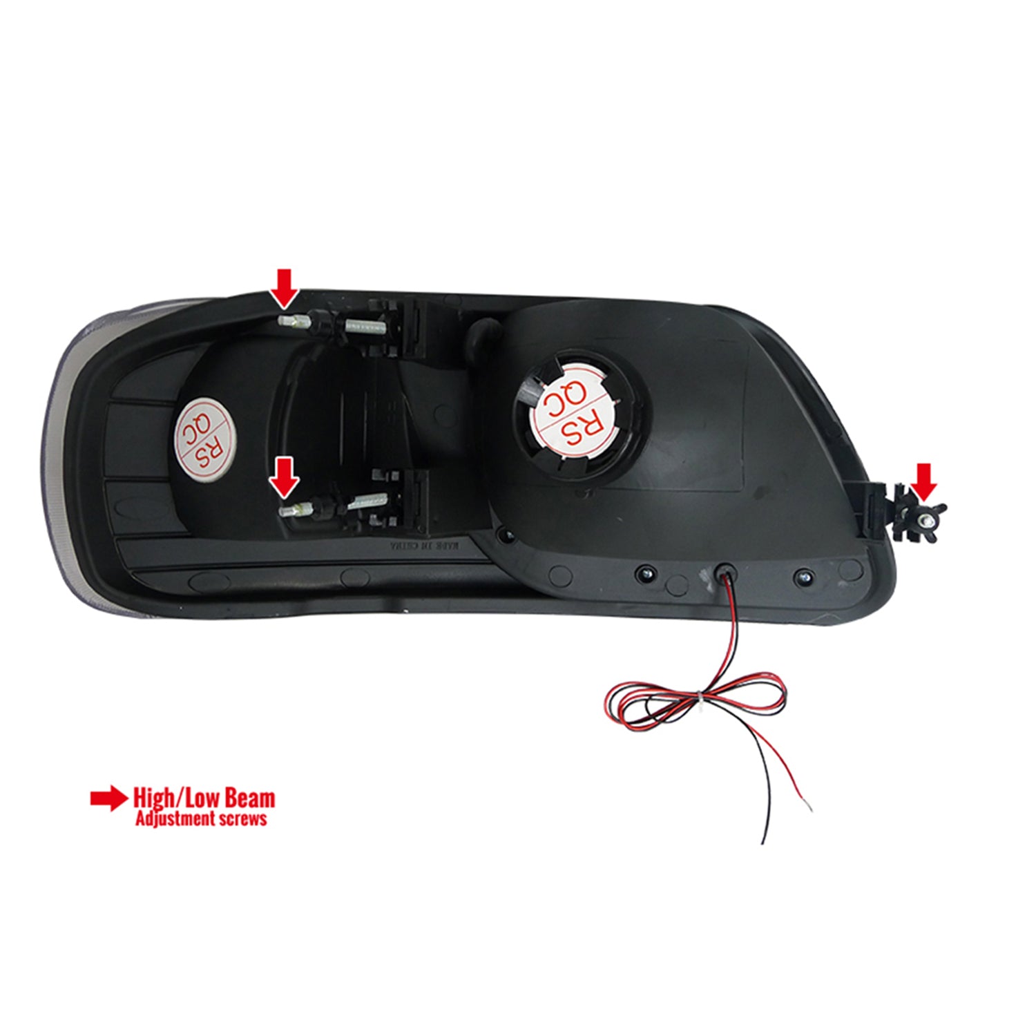 1997-2004 Ford F-150/Expedition Factory Crystal Headlights SMD LED Light Black