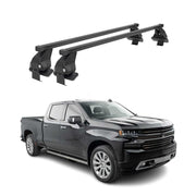 2019-2026 Chevrolet Silverado 1500 2500 Roof Rack Cross Bars Black