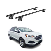Roof Rack Cross Bars Luggage Carrier for Ford Edge II 2015-24 Aluminium Black 2x