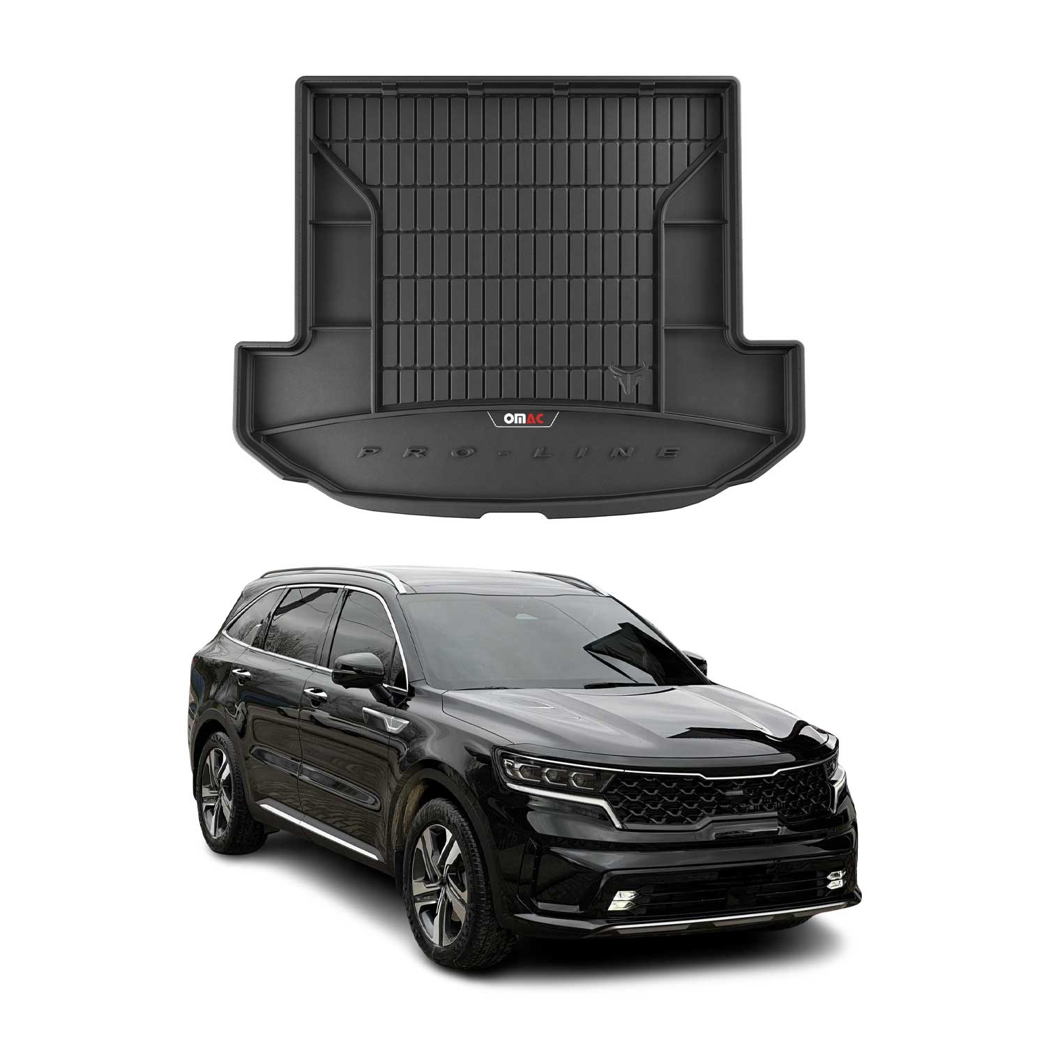 2021-2025 Kia Sorento Hybrid PHEV Premium Cargo Liner Trunk Mat All Weather Heavy Duty Folding 3rd Row