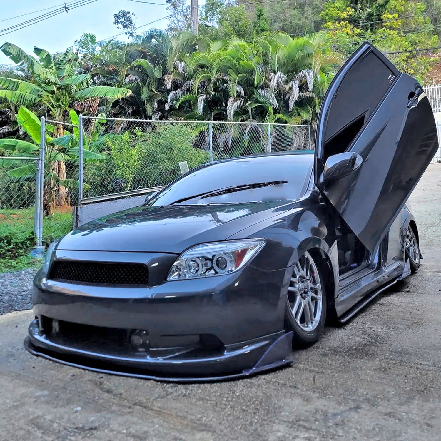 2005-2010 Scion tC Dual Halo Projector Headlights Chrome Housing/Clear Lens