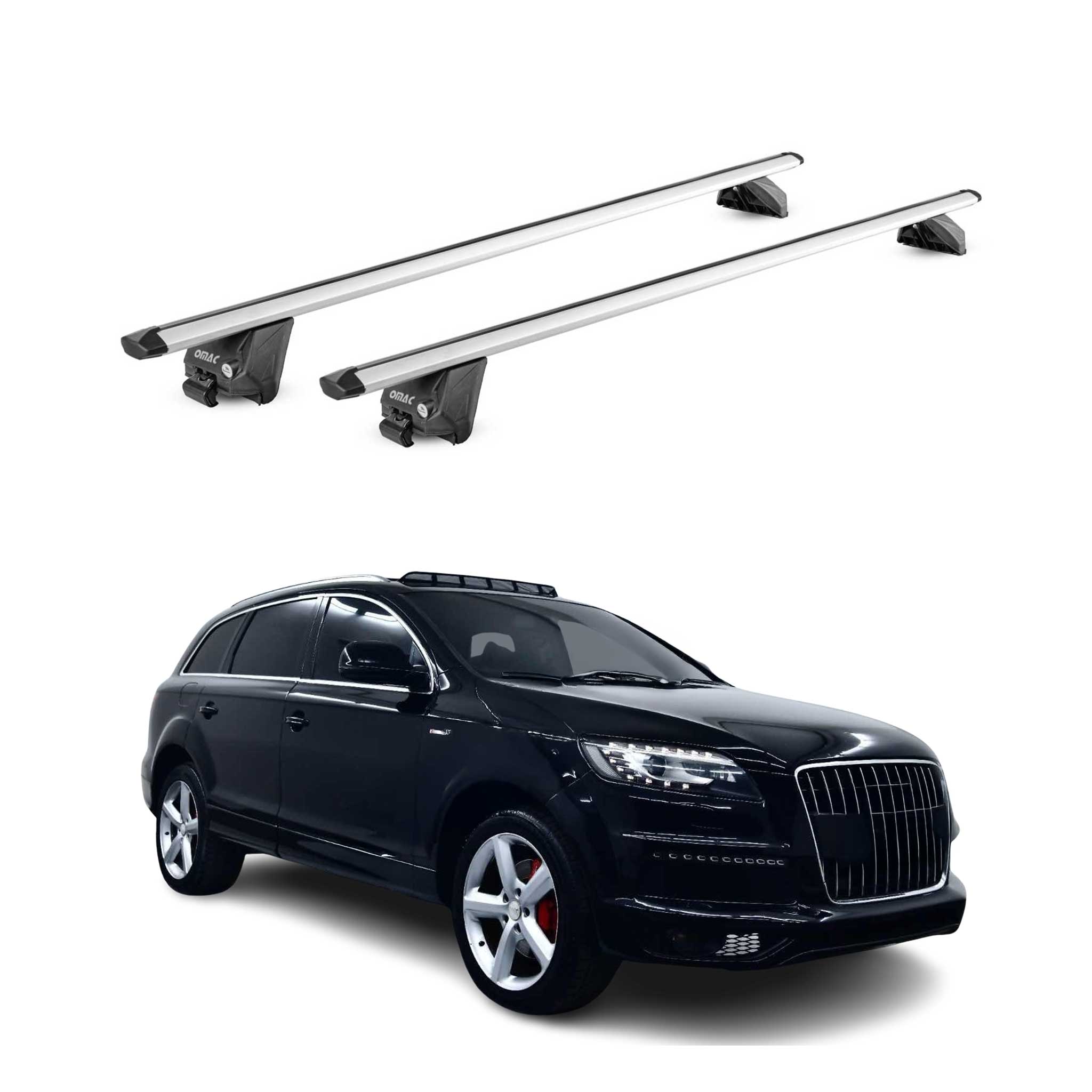 2007-2015 Audi Q7 Roof Rack Cross Bars Silver