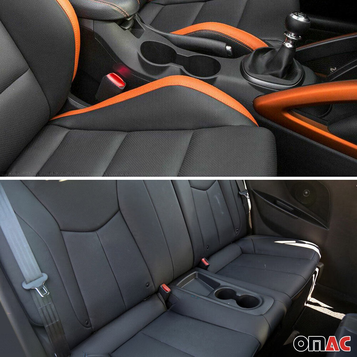 2012-2017 Hyundai Veloster Cup Holder Frame Molding Trim Silver Stainless Steel 2 Pcs