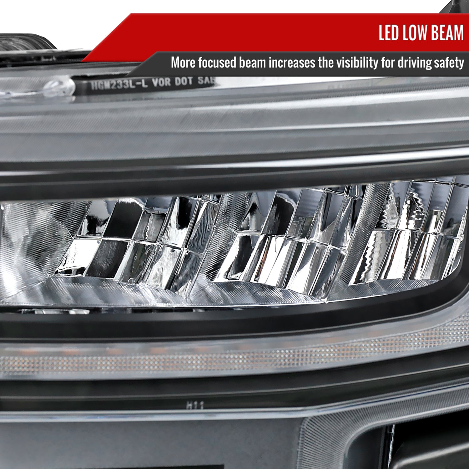 2019-2021 Chevy Silverado 1500 Full LED Projector Headlights LED Signal Black