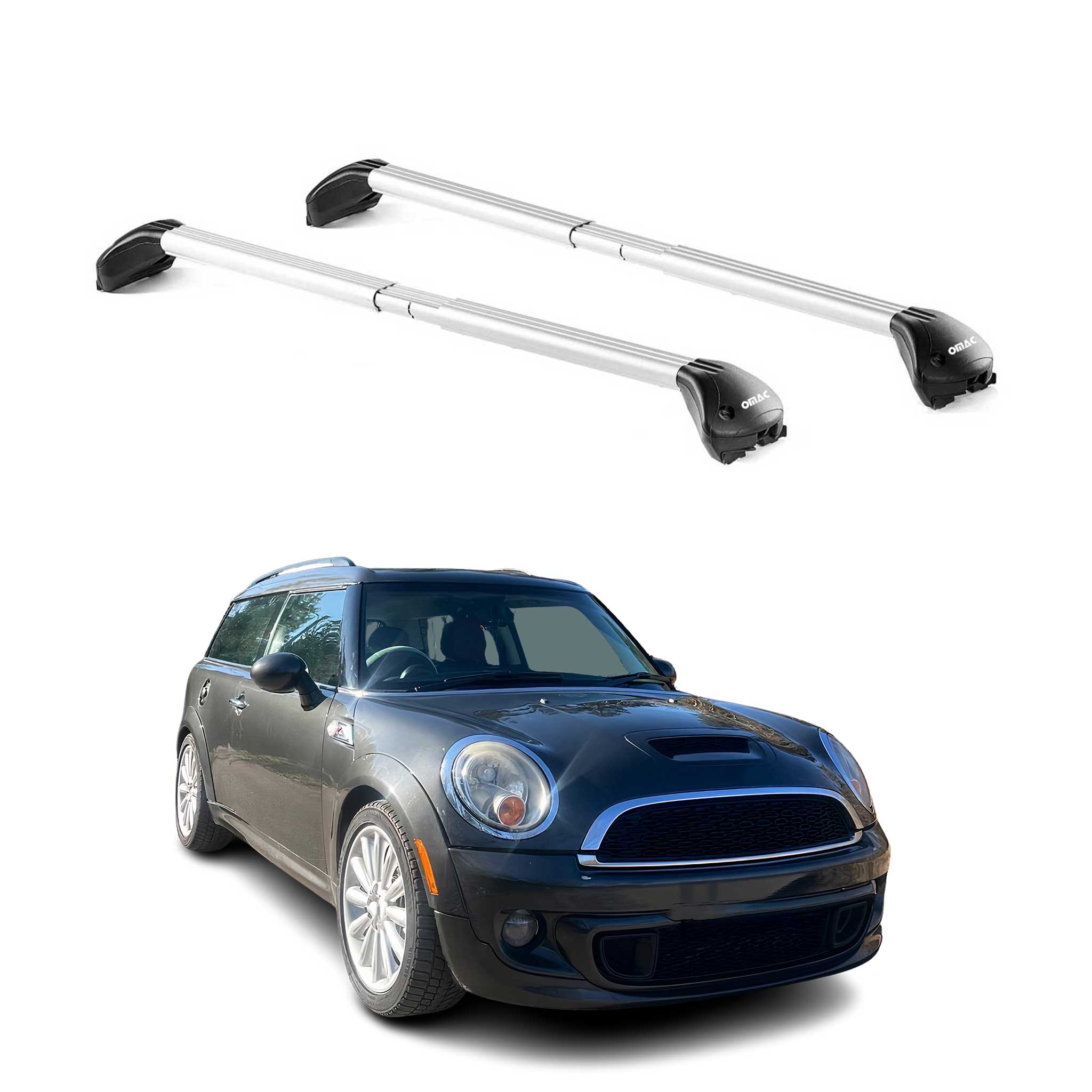 2008-2014 Mini Cooper Clubman R55 Roof Rack Cross Bars Silver