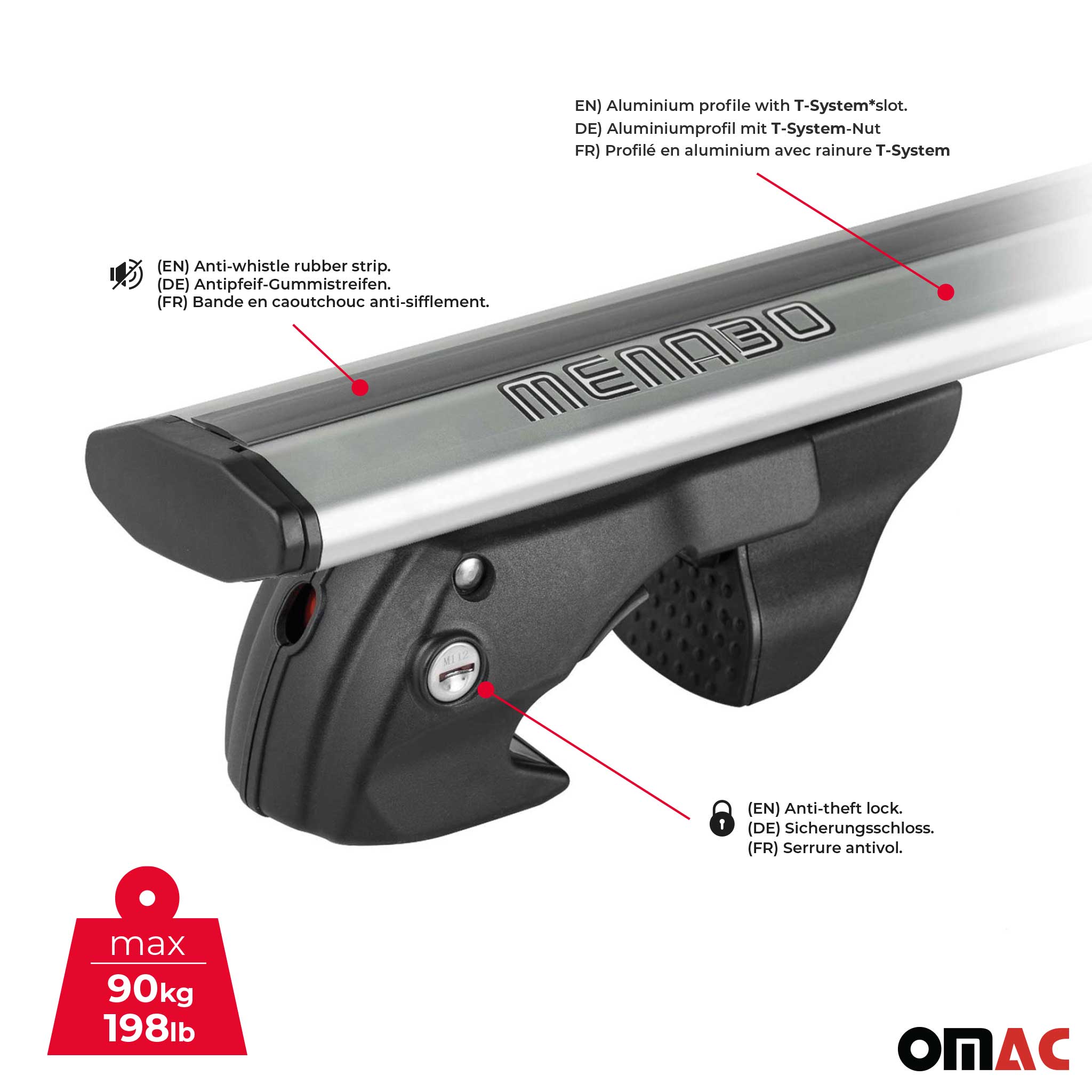 2004-2010 BMW X3 E83 Roof Rack Cross Bars Silver
