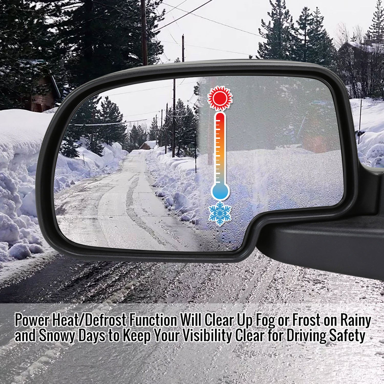 1999-2002 Chevy Silverado/Tahoe/ Sierra/Yukon Heated Black Side Mirror Driver