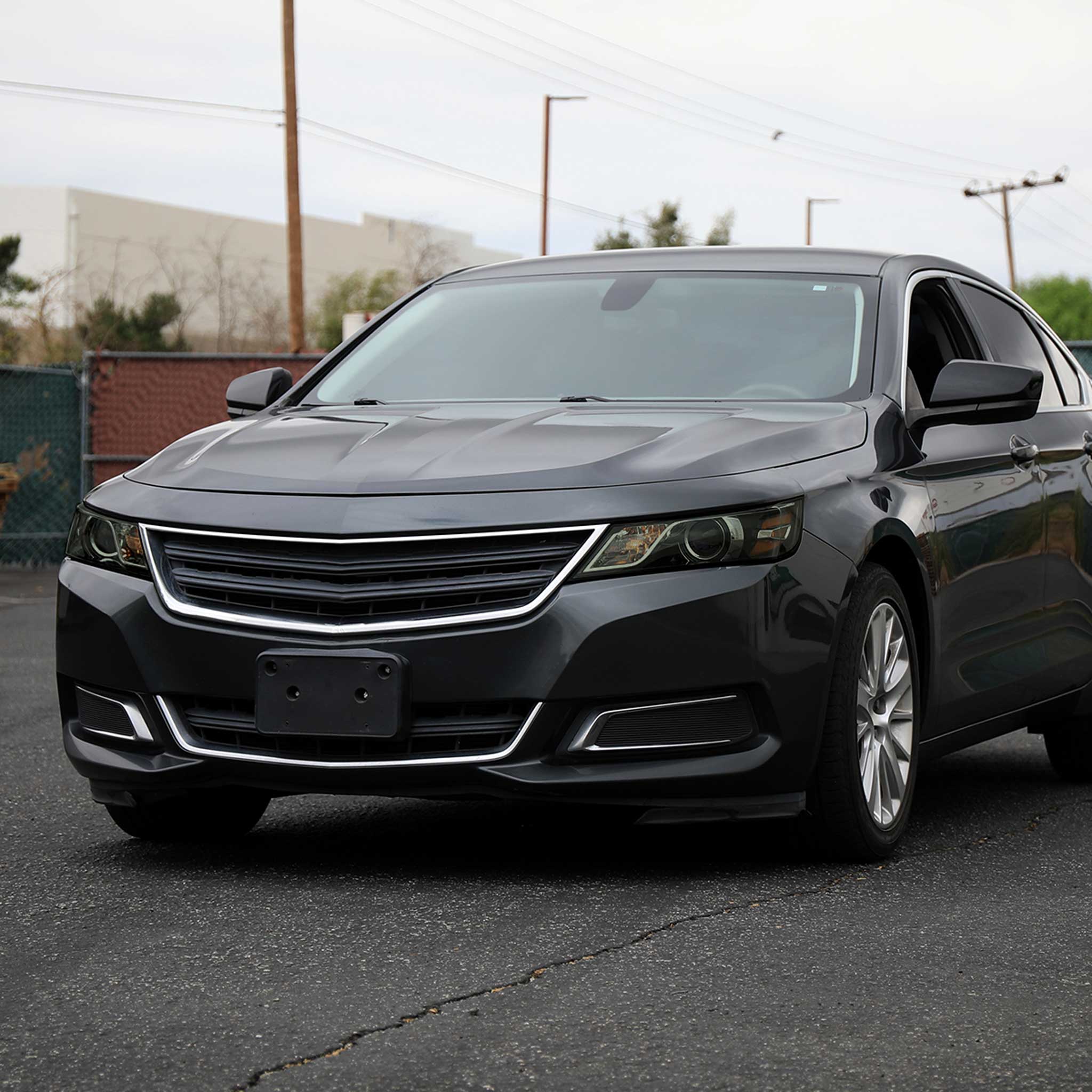 For Chevrolet Impala 2014-2020 Factory Style Projector Headlights Glossy Black Housing Smoked Lens