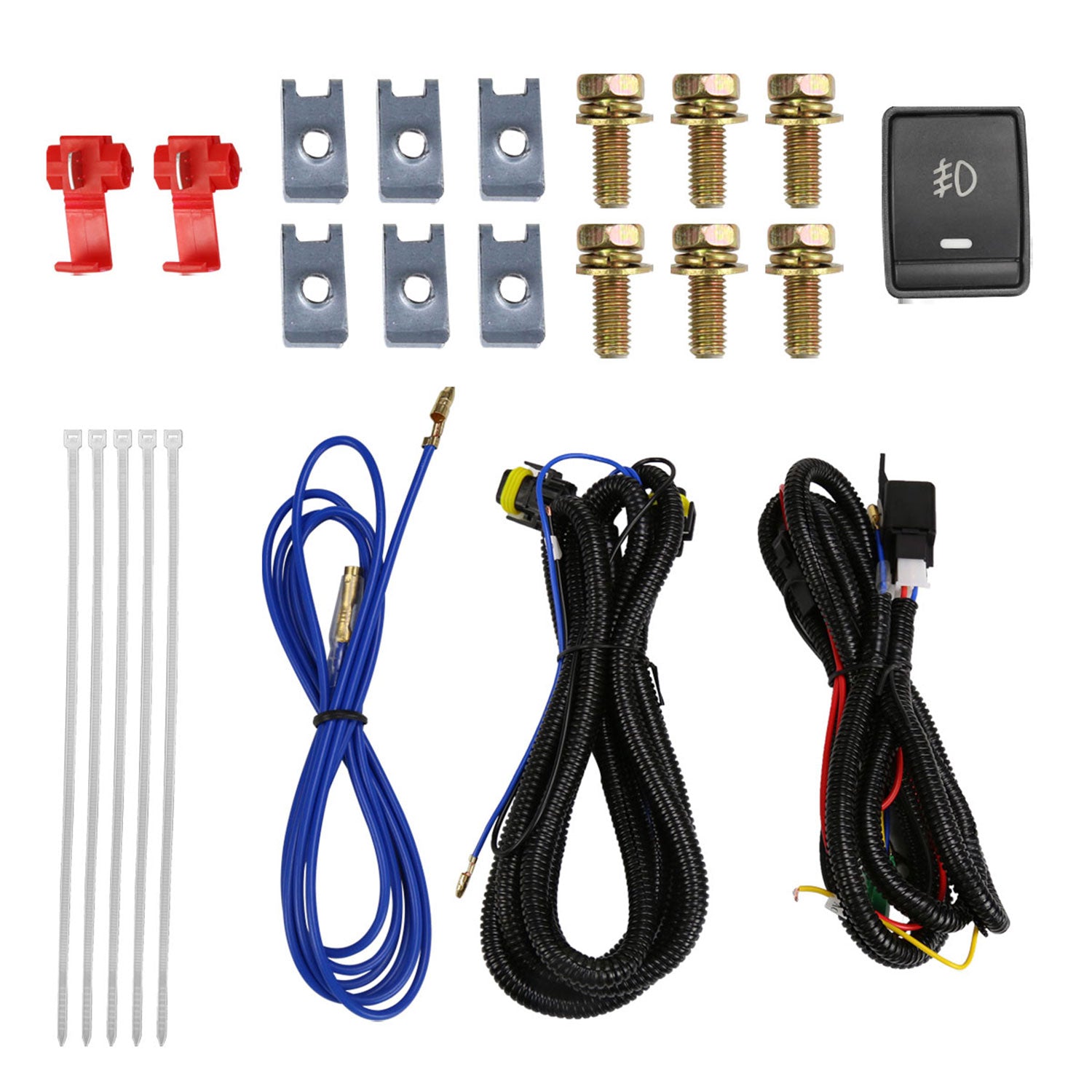 2013-2018 Dodge RAM 1500 9006 Fog Lights Kit Chrome Housing/Clear Lens