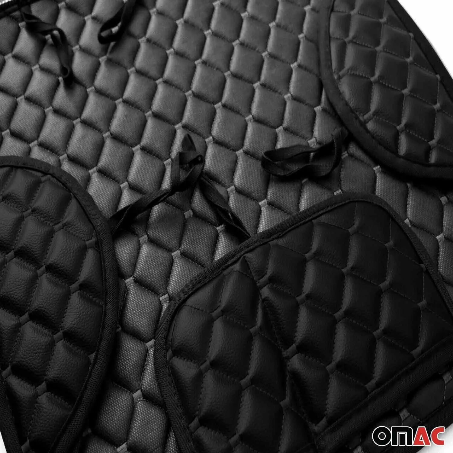 Alfa Romeo Leather Breathable Front Seat Cover Pads Black