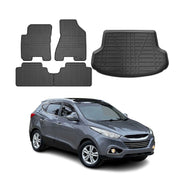 2005-2009 Hyundai Tucson Floor Mats & Cargo Liner Full Set All Weather Black