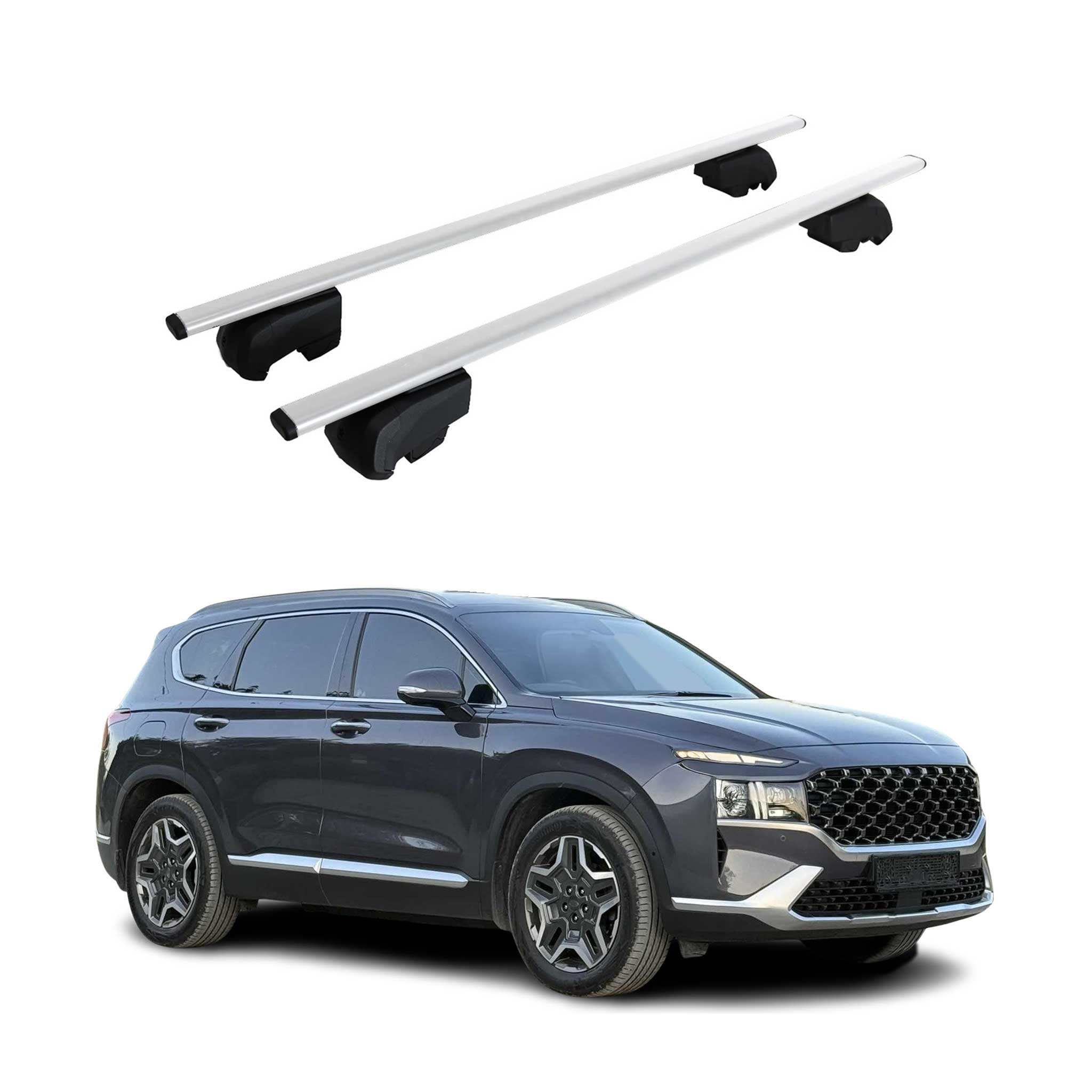 2019-2023 Hyundai Santa Fe Roof Rack Cross Bars Silver