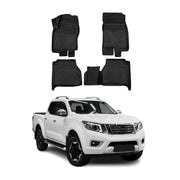 2016-2020 Nissan NP300 Navara Floor Mats Liners Full Set All Weather Black