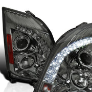 2008-2014 Cadillac CTS SMD LED Light Strip Projector Headlights Chrome/Smoke