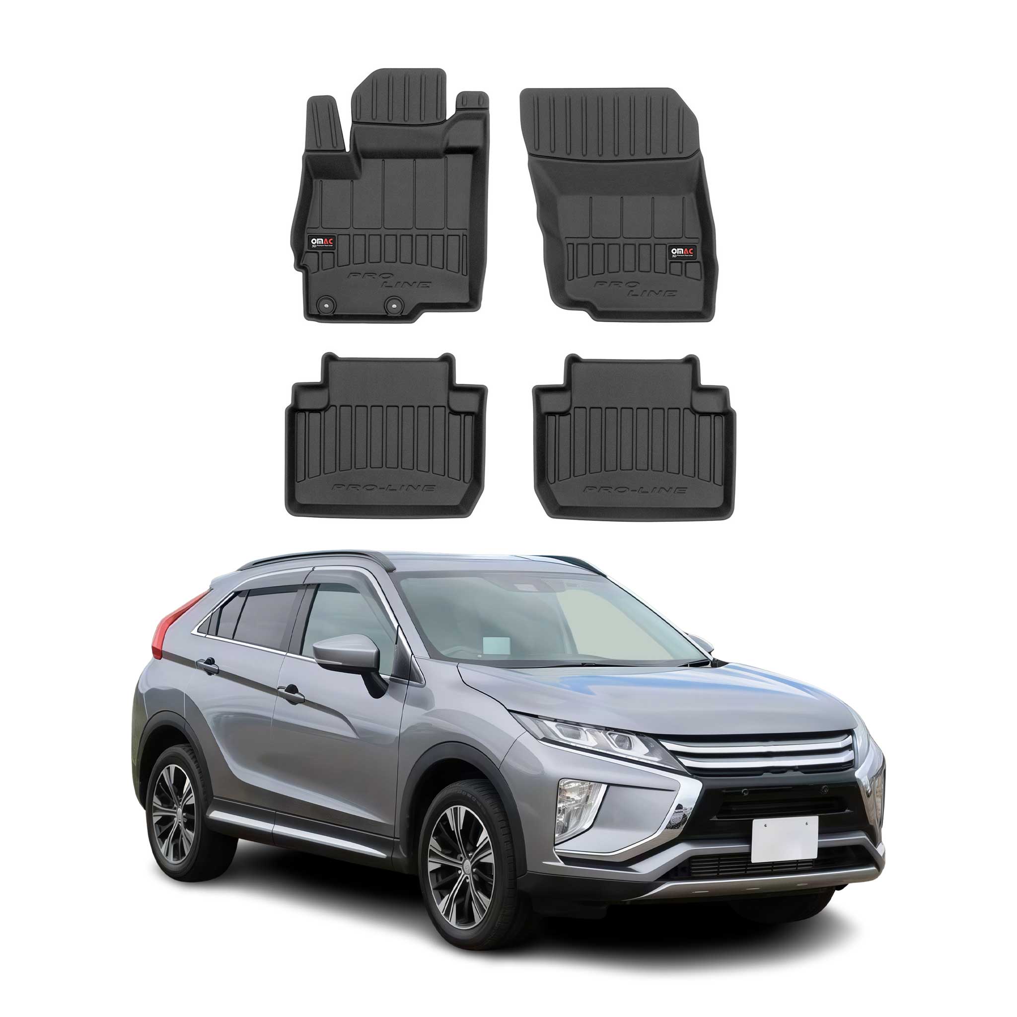 2018-2024 Mitsubishi Eclipse Cross Premium Floor Mats Liners Full Set All Weather Heavy Duty