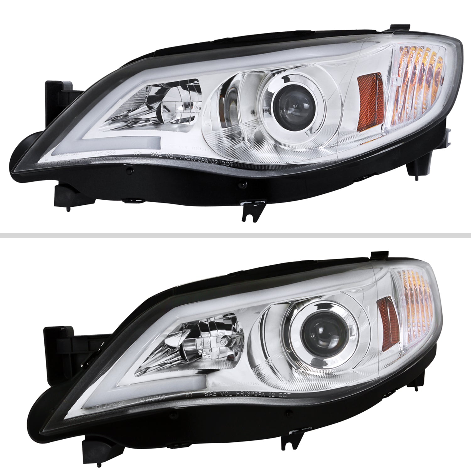 2008-2014 Subaru Impreza WRX/ 08-2011 Outback Sport LED Bar Headlights Chrome