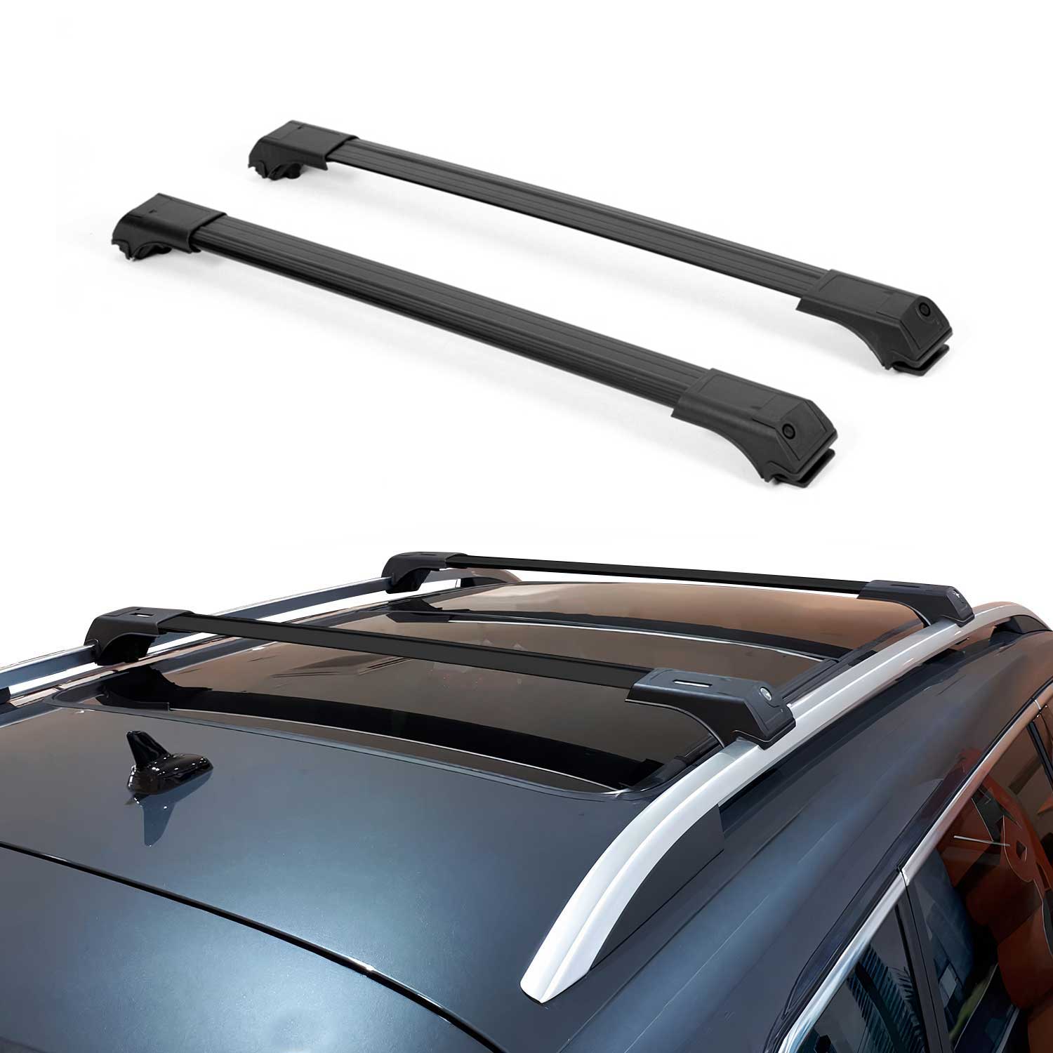2005-2012 Nissan Pathfinder Roof Rack Cross Bars Black
