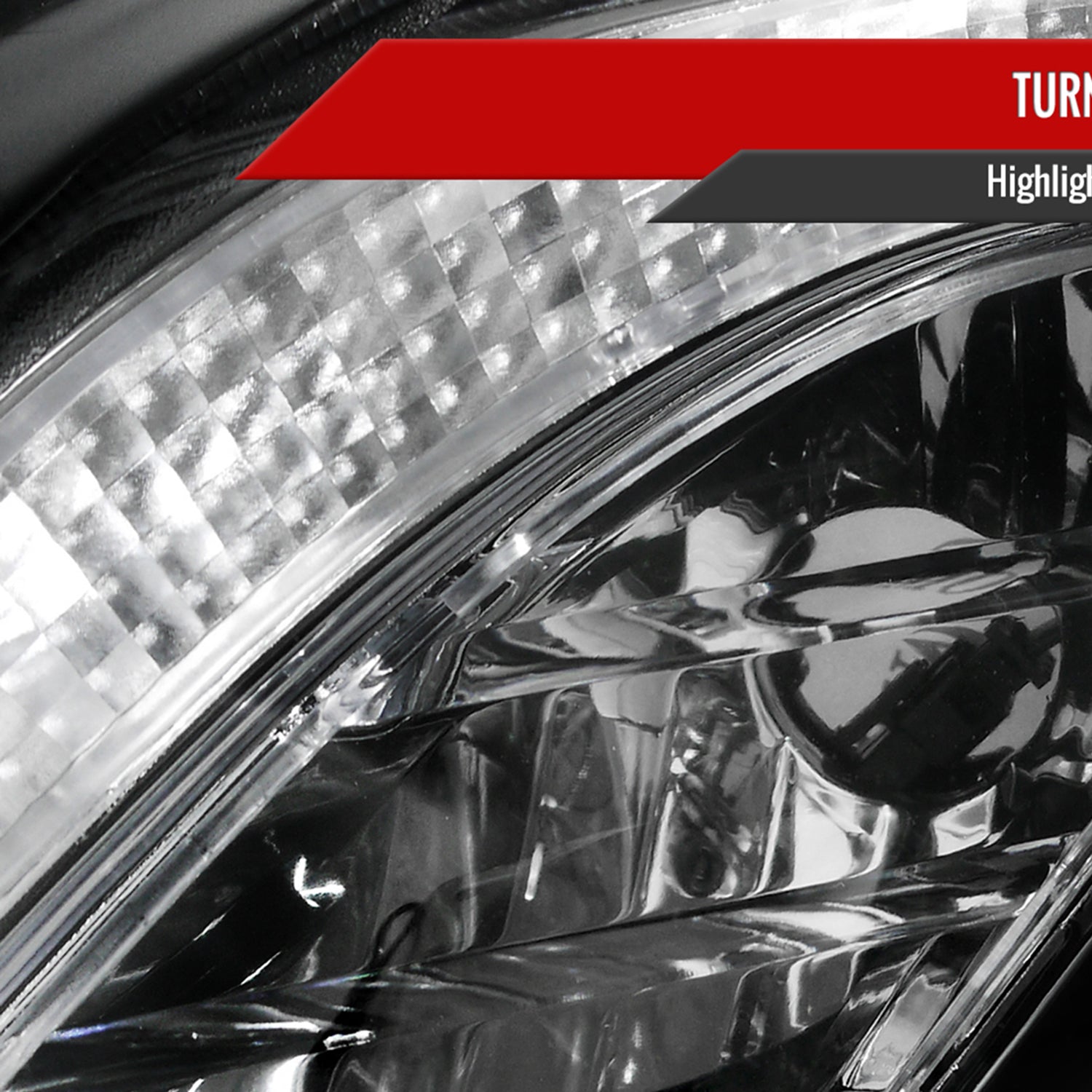 2011-2013 Toyota Corolla Projector Headlights LED Light Strip Matt Black/Clear