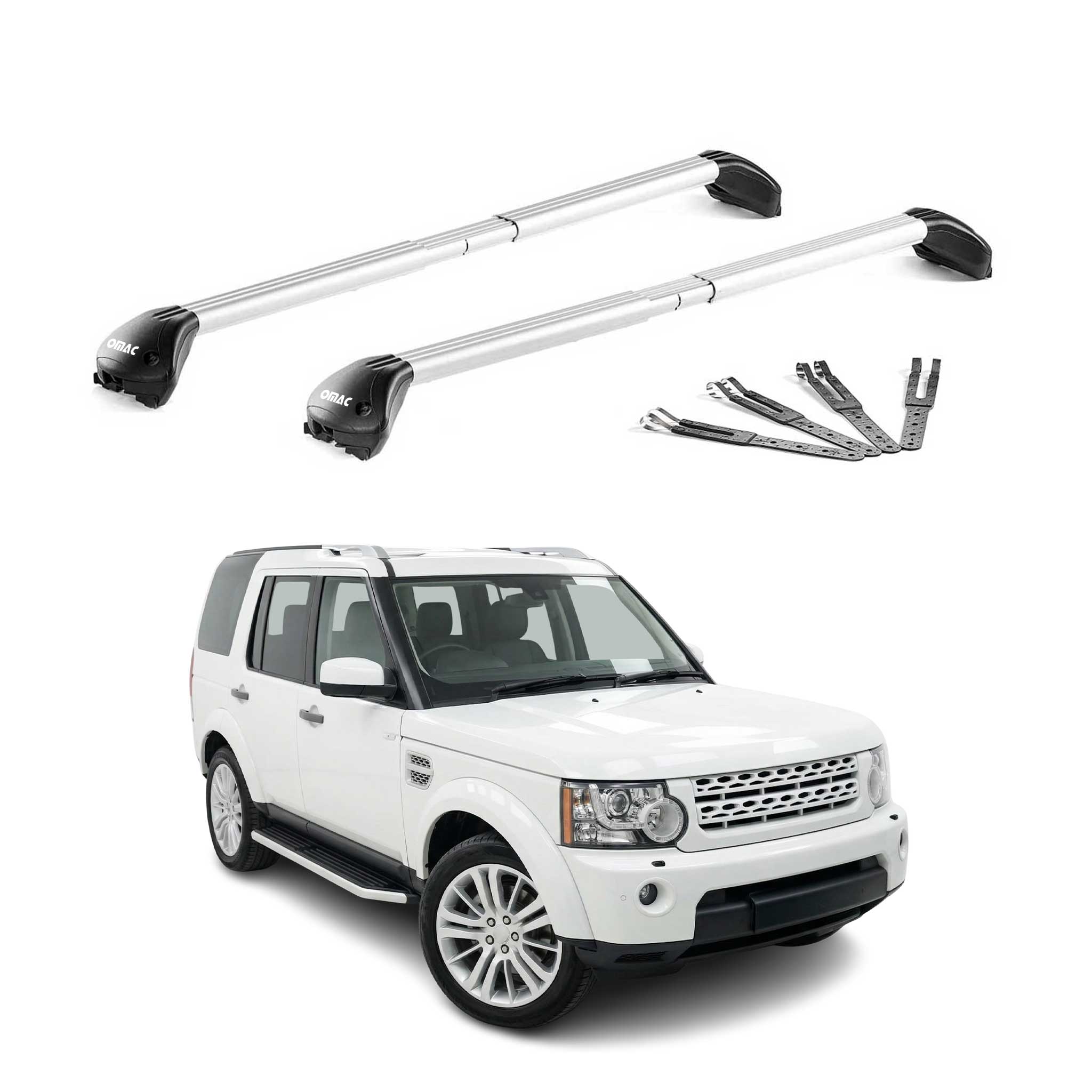 Roof Rack Cross Bars for Land Rover Discovery LR3 2005-2009 Aluminium Grey 2 Pcs