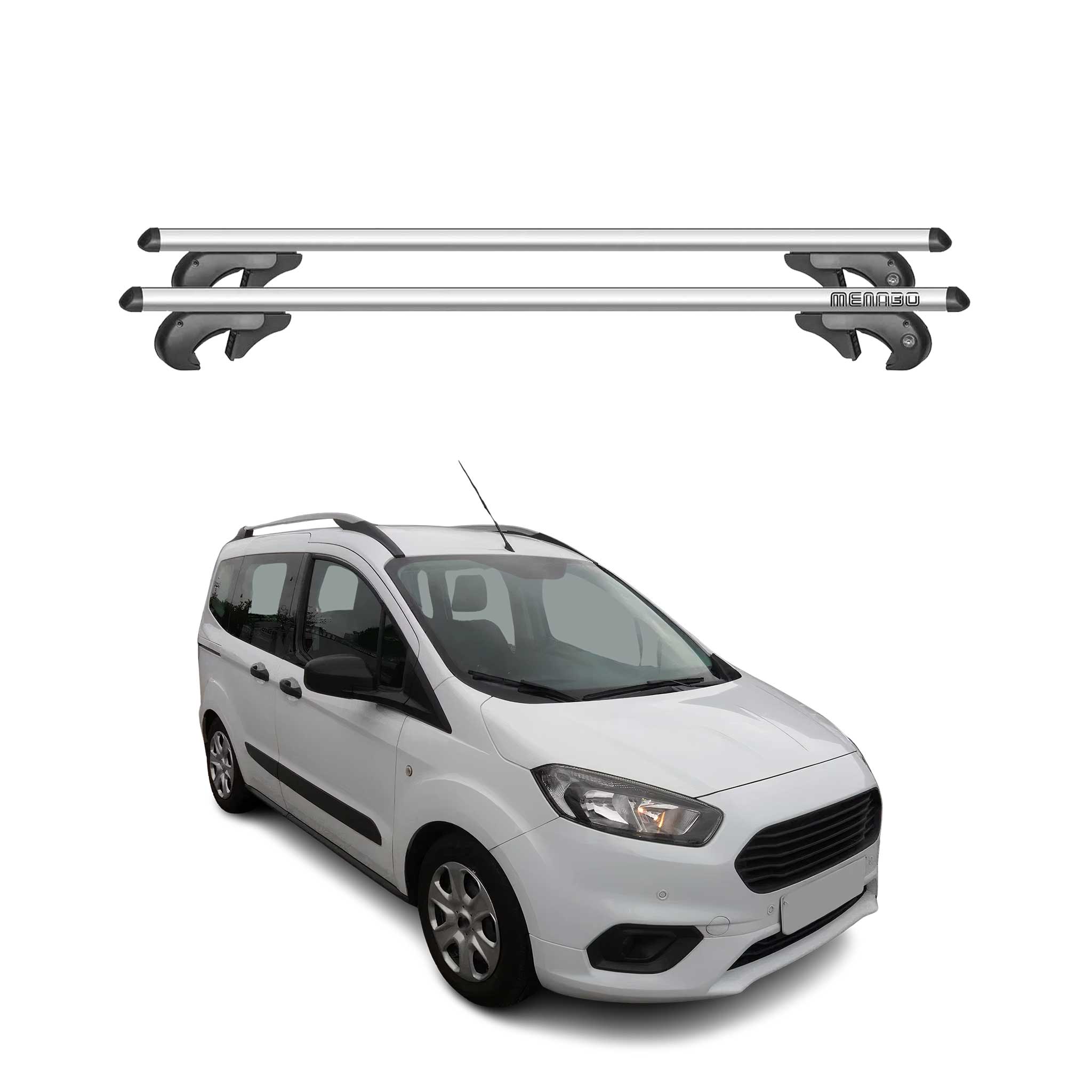 2018-2023 Ford Tourneo Courier Roof Rack Cross Bars Silver