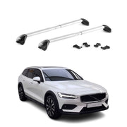 Roof Rack Cross Bars Carrier for Volvo V60 I Cross Country 2016-2018 Alu Grey 2x