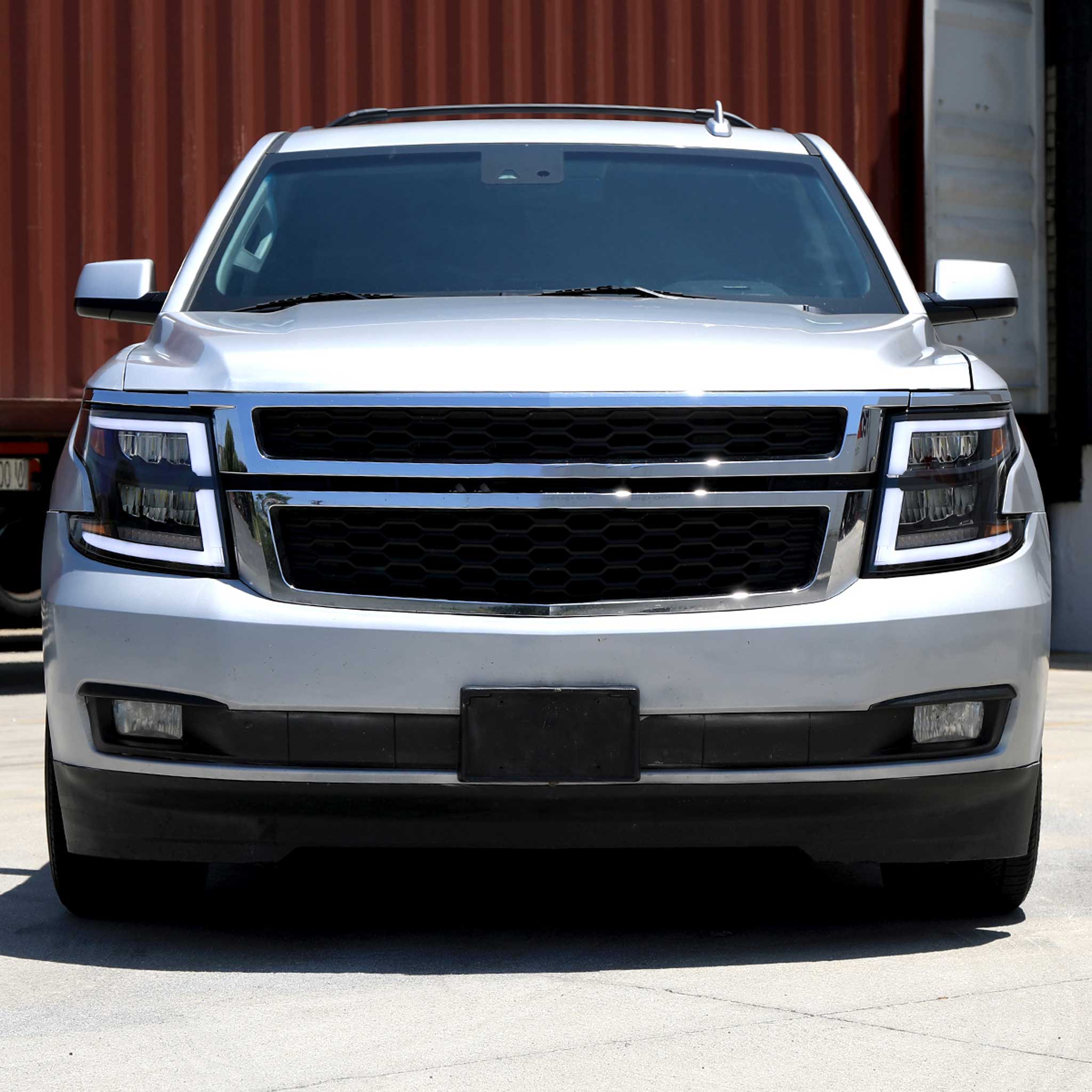 For Chevrolet Tahoe 2015-2020 Full LED DRL Sequential Headlights Matte Black Housing Clear Lens