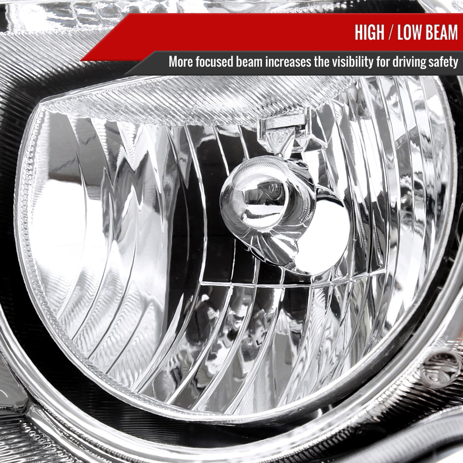 2005-2007 Chrysler Town & Country Factory Replacement Headlights Chrome/Clear