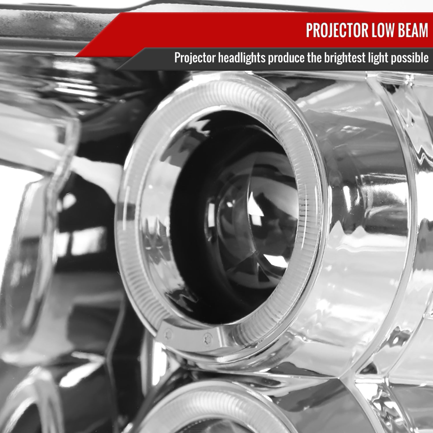 2009-2018 Dodge RAM 1500 / RAM 2500 3500 Dual Halo Headlights Chrome