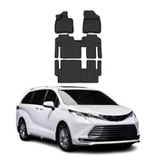 2021-2024 Toyota Sienna Floor Mats Liners Full Set All Weather 8 Seats