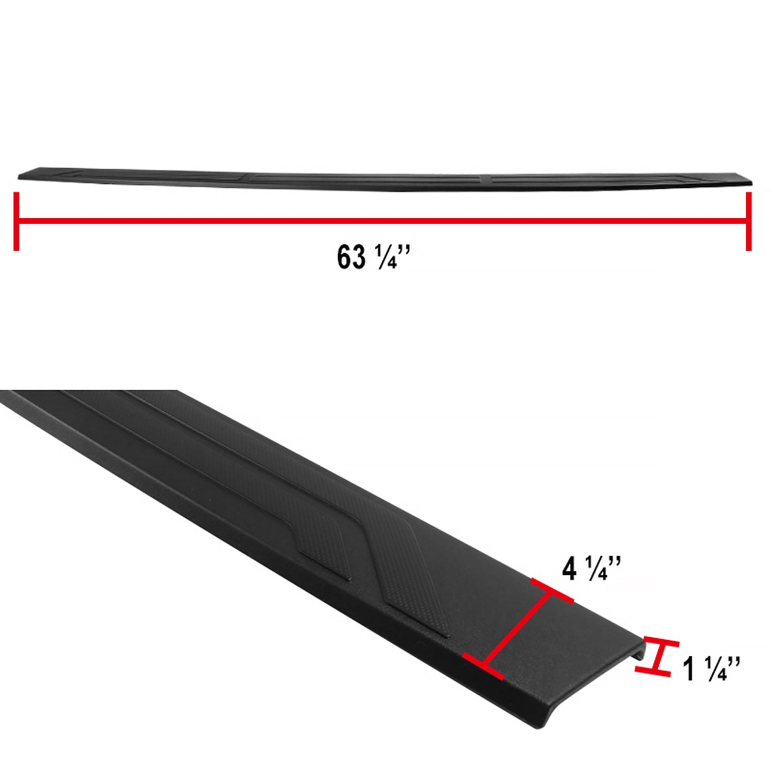 2014-2018 Toyota Tundra Black Textured OE Style Tailgate Cap Protector Cover