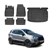 2018-2022 Ford EcoSport Premium Floor Mats & Cargo Liner Full Set All Weather Heavy Duty Bottom Trunk