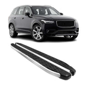 2016-2026 Volvo XC90 Running Boards Side Steps Silver & Black