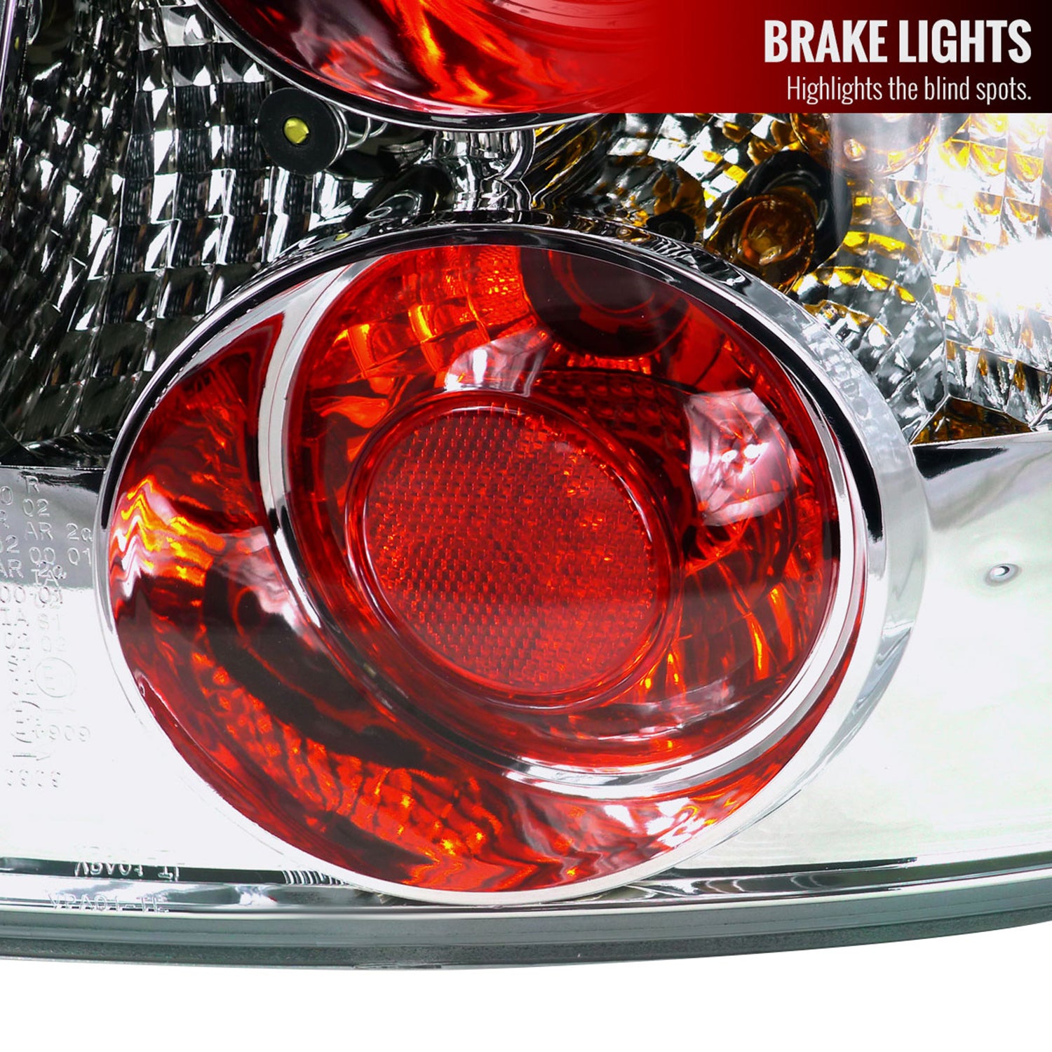 2001-2005 VW Passat Sedan Tail Lights Chrome Housing/Clear Lens