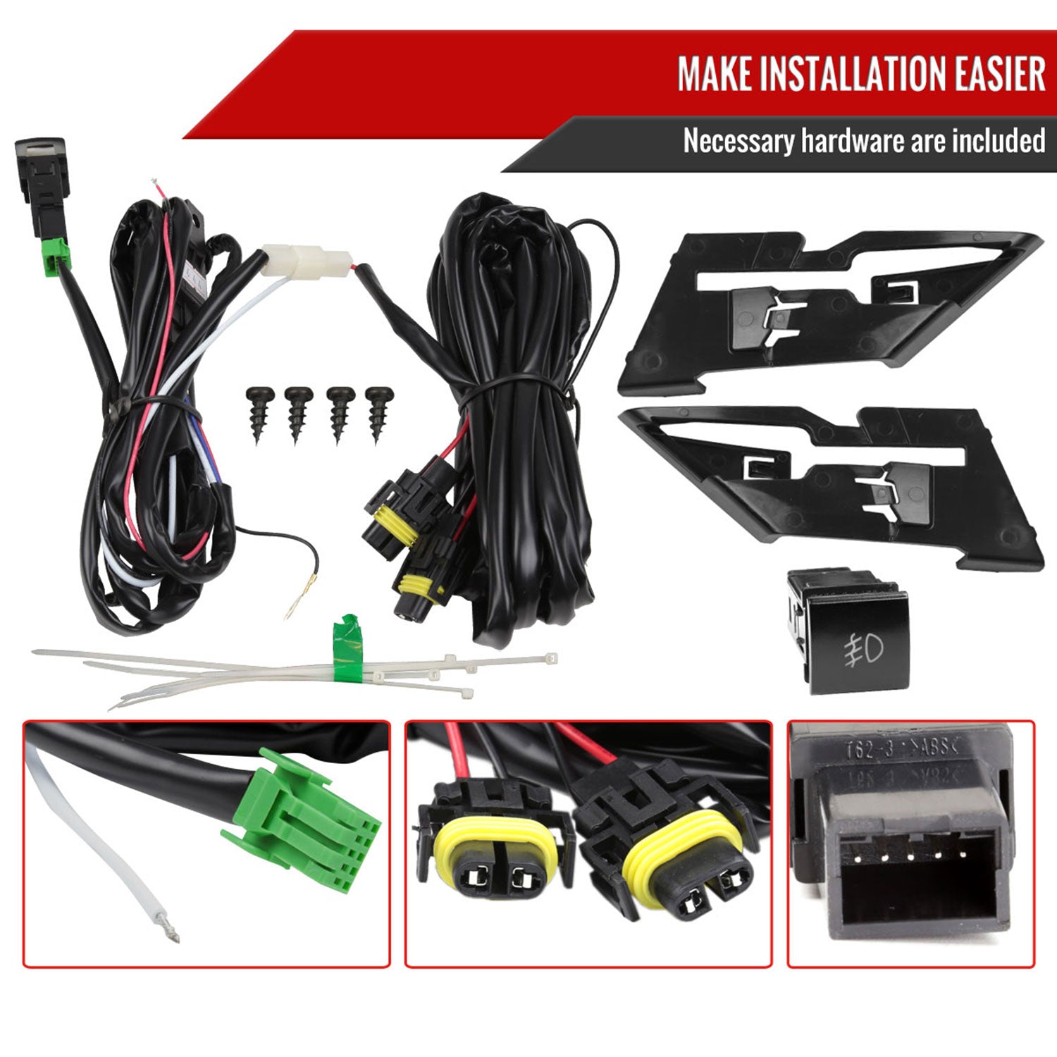 2021-2023 Toyota Camry SE/XSE Full LED Fog Lights Kit Chrome/Clear Lens