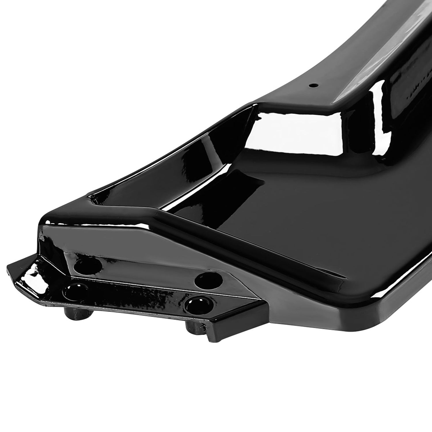 2014-2018 Mazda 3 Glossy Black Polypropylene 3Pcs Bumper Lip Spoiler