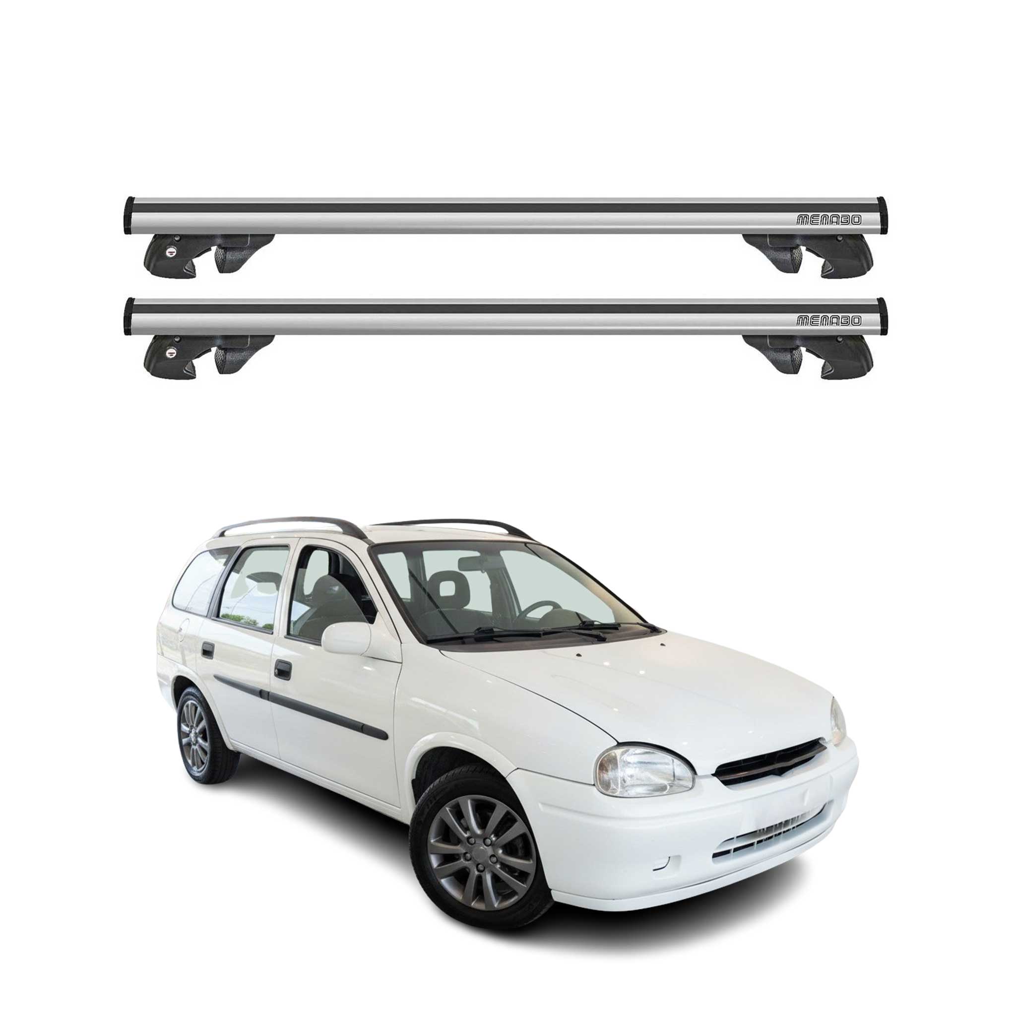 1993-2010 Chevrolet Corsa Roof Rack Cross Bars Silver