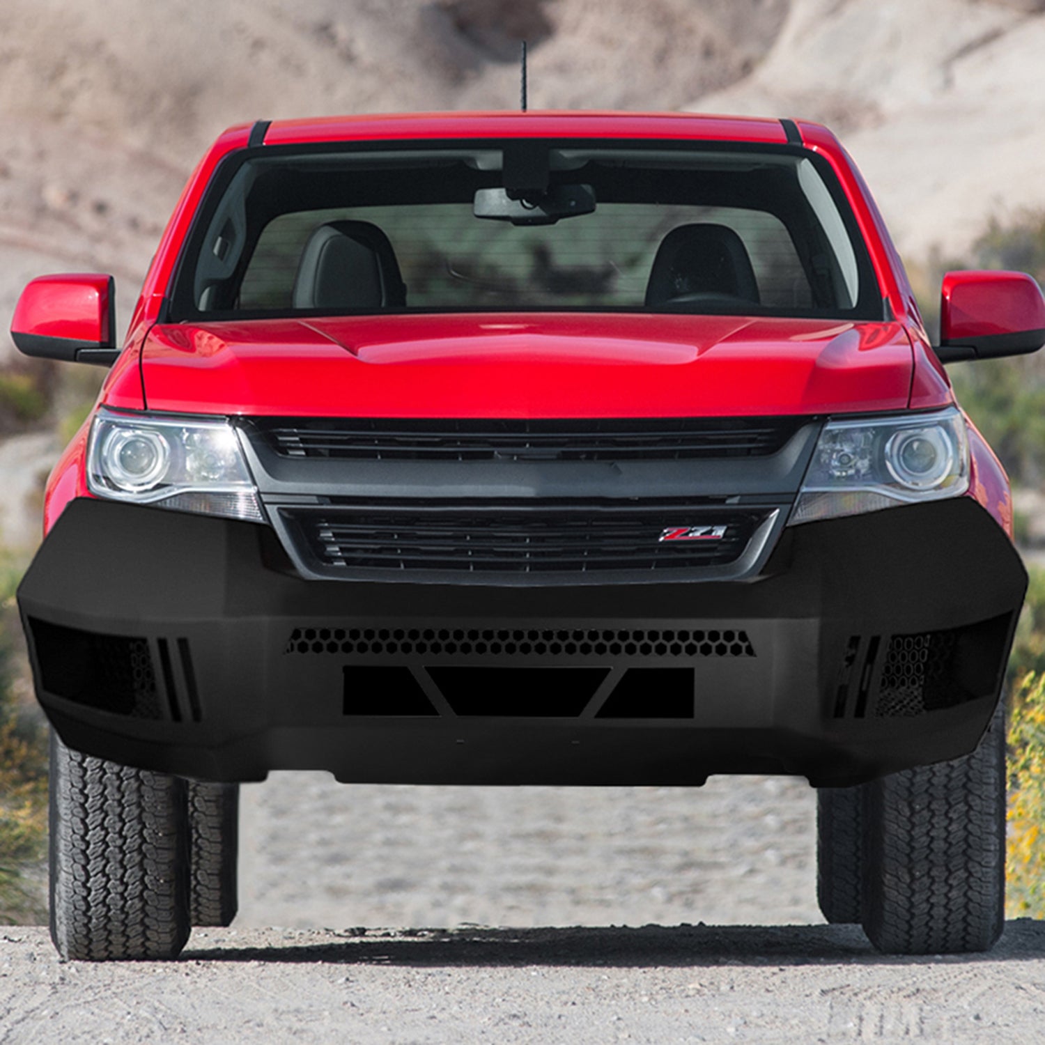 2015-2020 Chevy Colorado Black Heavy Duty Steel Front Bumper & LED Light Ports