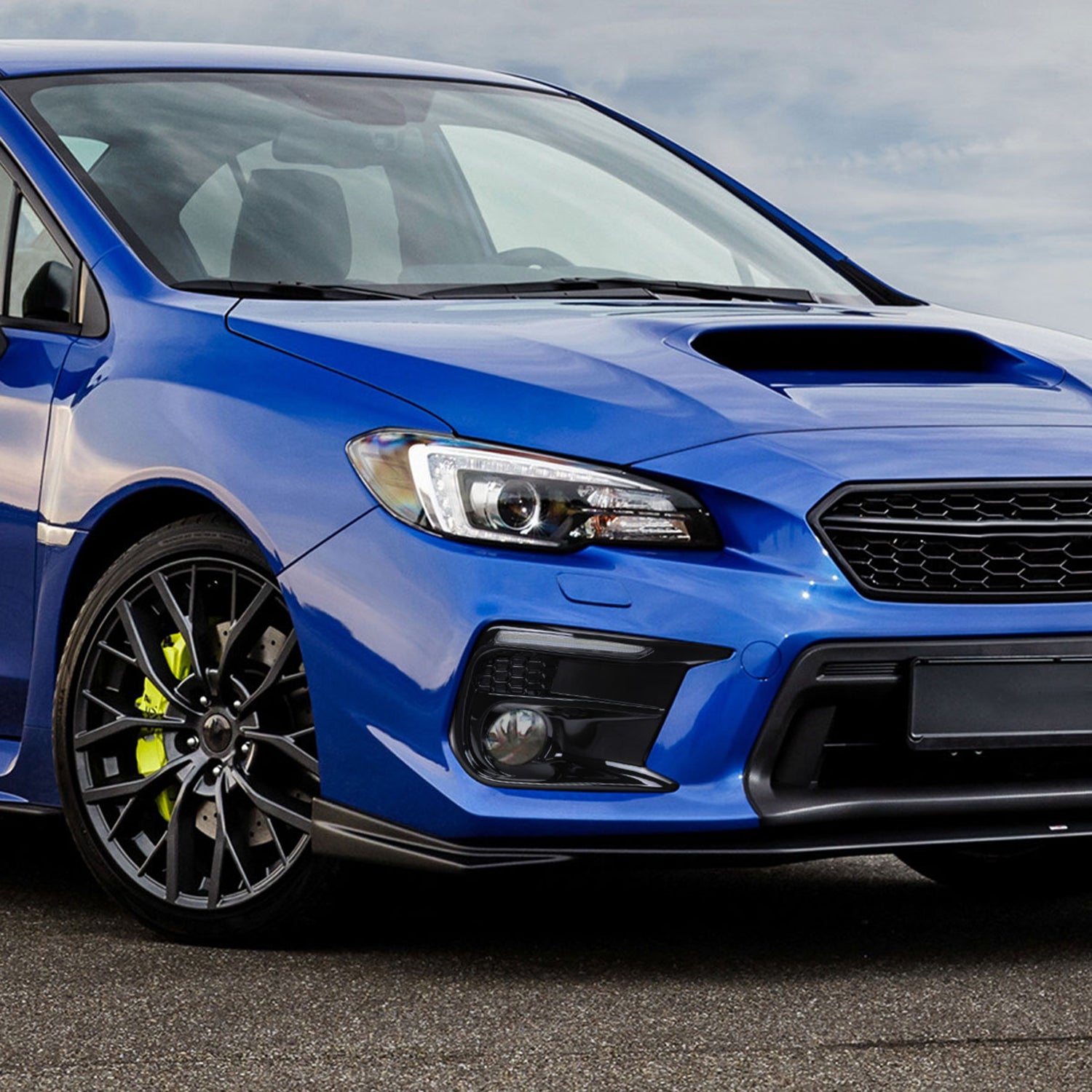 2018-2021 Subaru Impreza WRX STI LED Signal Fog Light Bezels Glossy Black