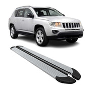 2011-2016 Jeep Compass Running Boards Side Steps Silver