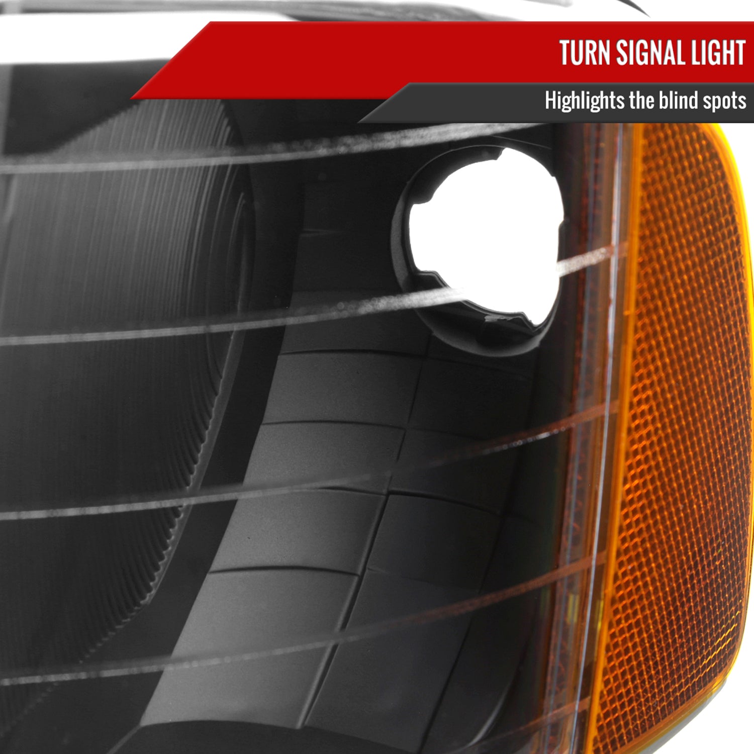 1999-2001 Dodge RAM 1500 Sport Factory Headlights & Corner Lights Black/Clear