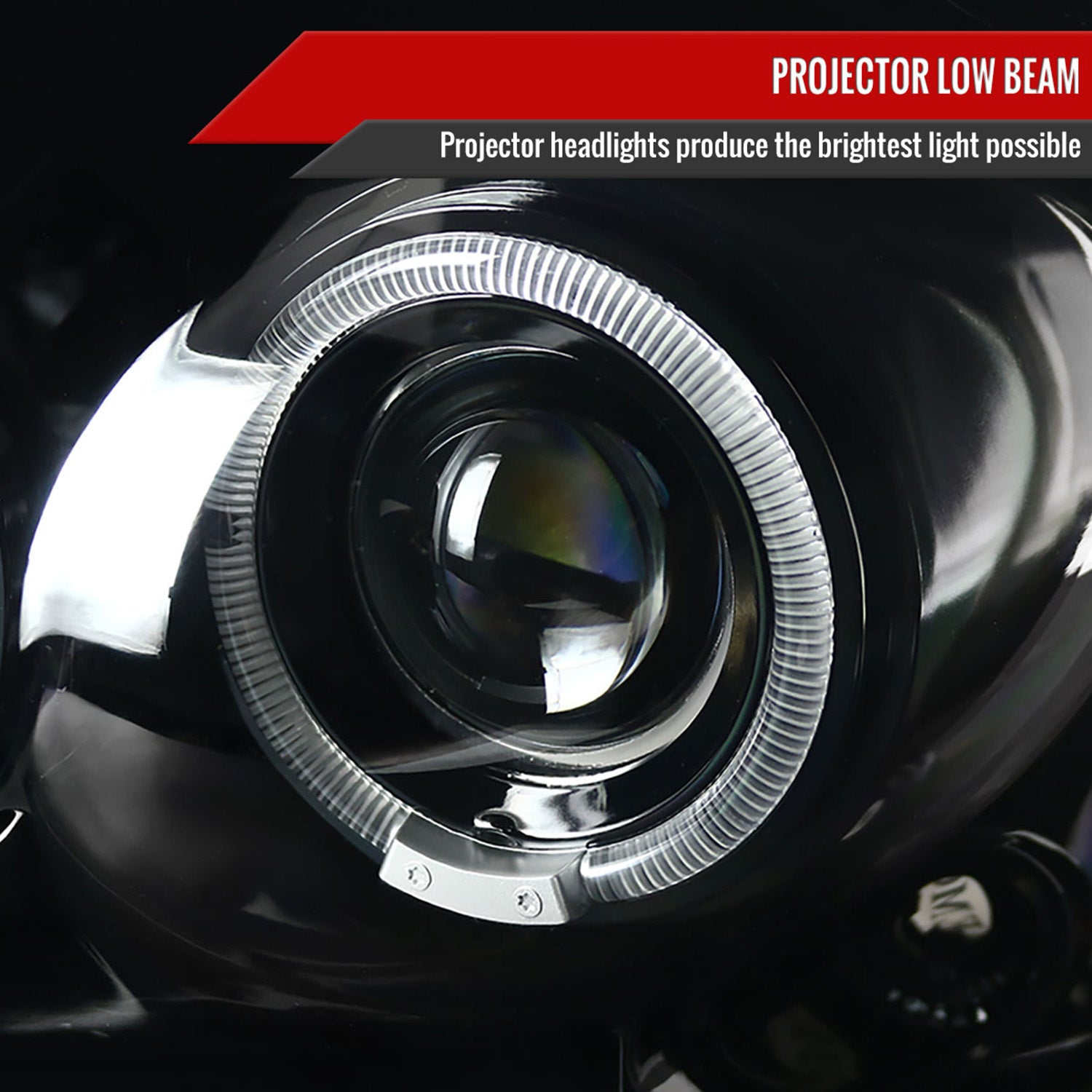 2004-2008 Ford F-150/ 06-2008 Lincoln Mark LT Dual Halo Headlights Jet Black