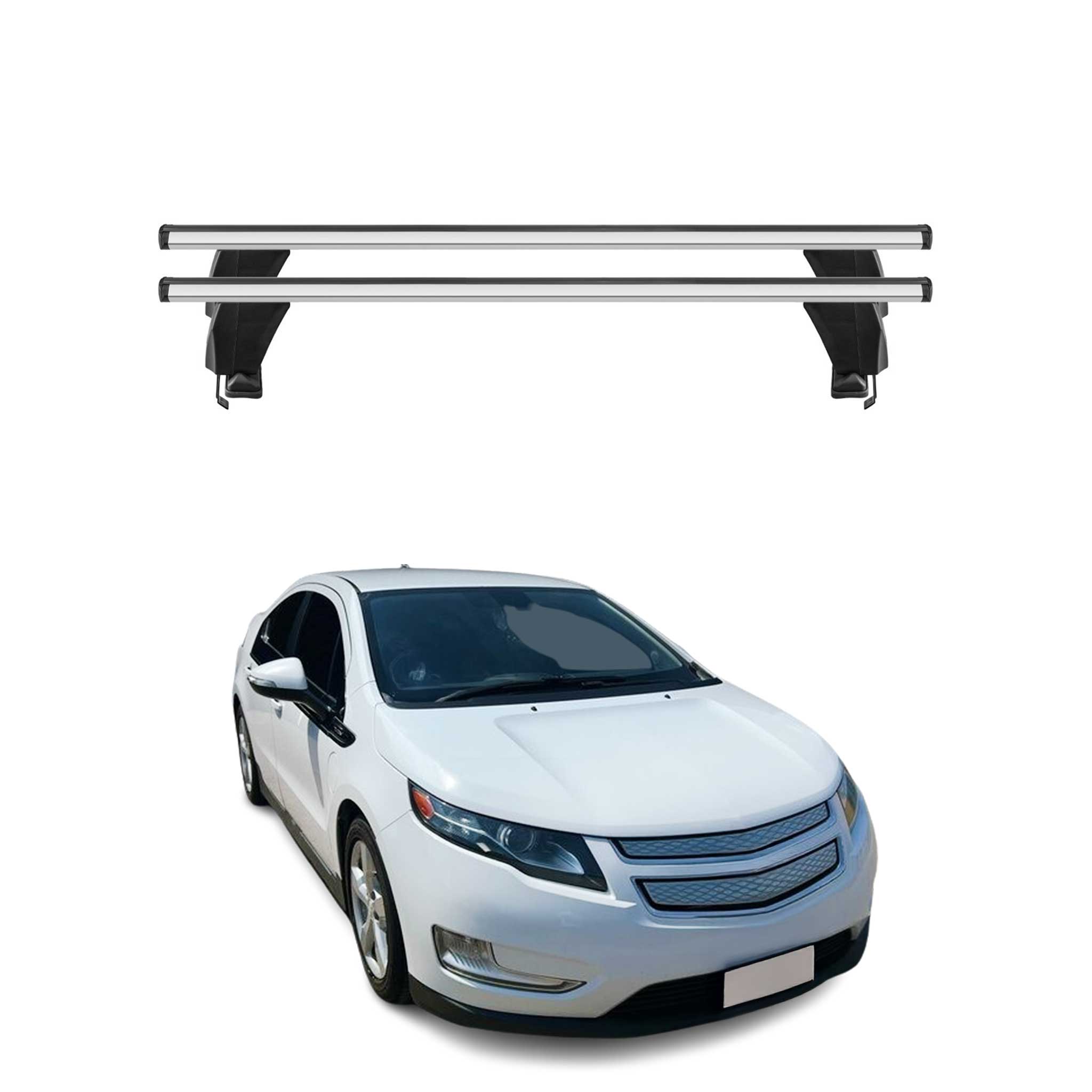 2011-2015 Chevrolet Volt Roof Rack Cross Bars Silver