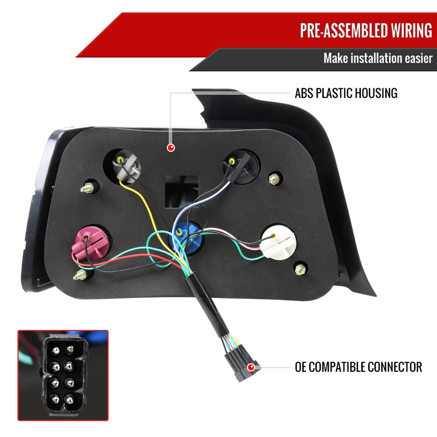 1992-1998 BMW E36 3 Series Sedan Tail Lights Chrome Housing/Red Clear Lens