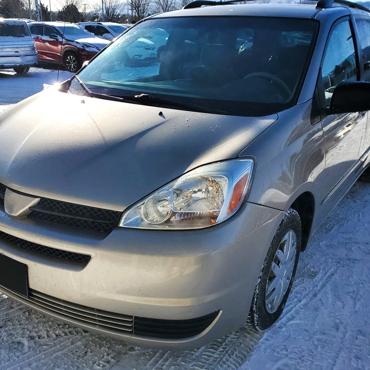 2004-2005 Toyota Sienna Driver Side Factory Headlights Amber Reflector Chrome
